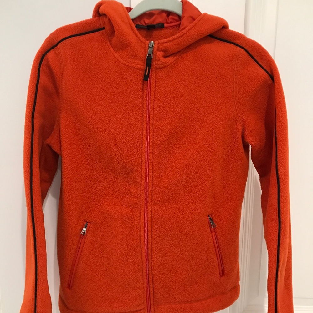 Fleece hooded jacket